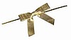 MINI GOLD BOWS 3 Inch Twistie Bag Ties (Qty 25)